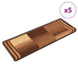 Vidaxl tappetini per autoadesivo 5 ST 65x21x4 cm marrone