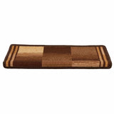 Vidaxl stair mats self -adhesive 10 pcs 65x21x4 cm brown