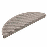 Vidaxl stair mats self-adhesive 15 st sisal look 56x17x3cm silver colored