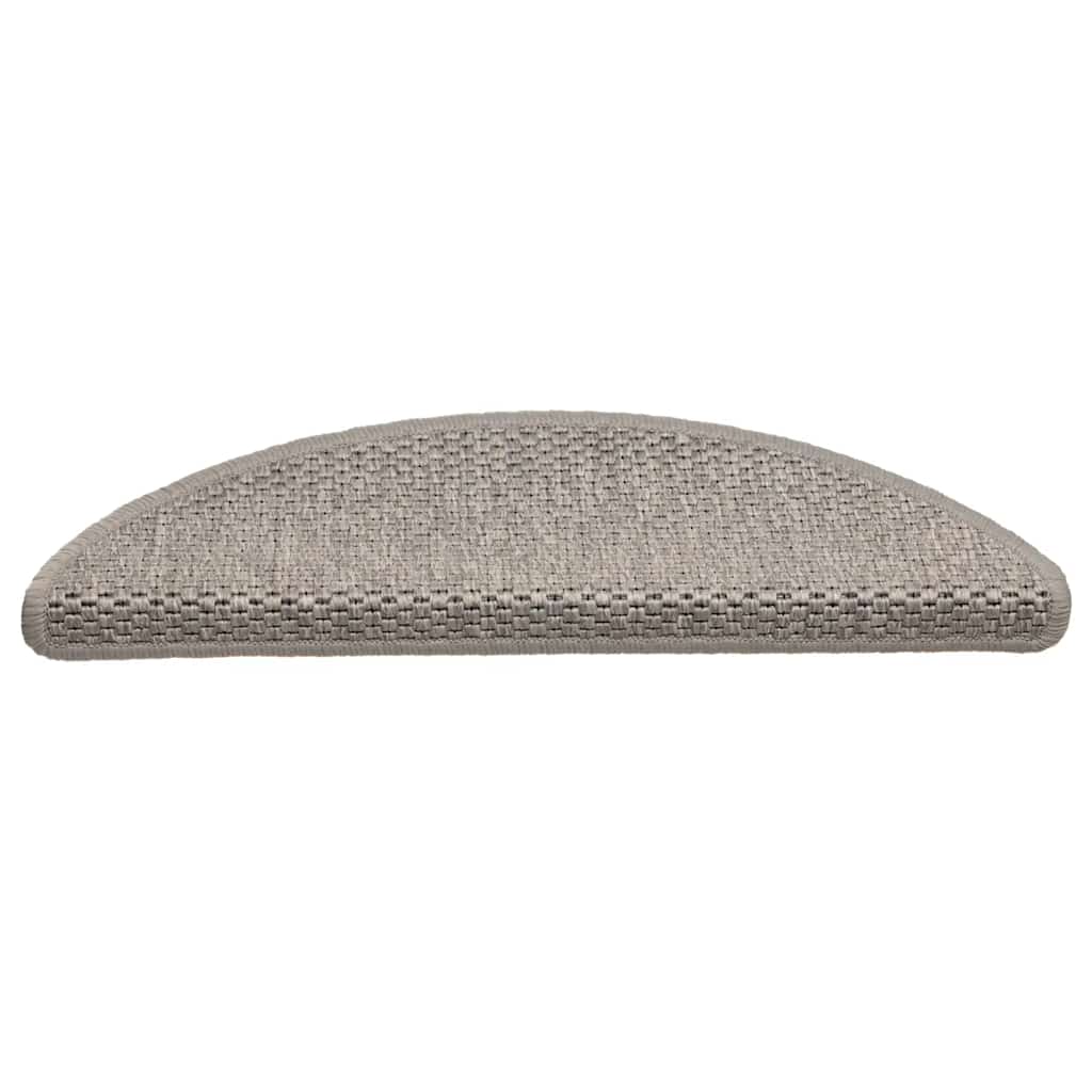 Vidaxl stair mats self-adhesive 15 st sisal look 56x17x3cm silver colored