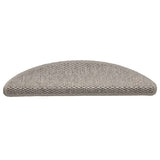 Vidaxl stair mats self-adhesive 15 st sisal look 56x17x3cm silver colored