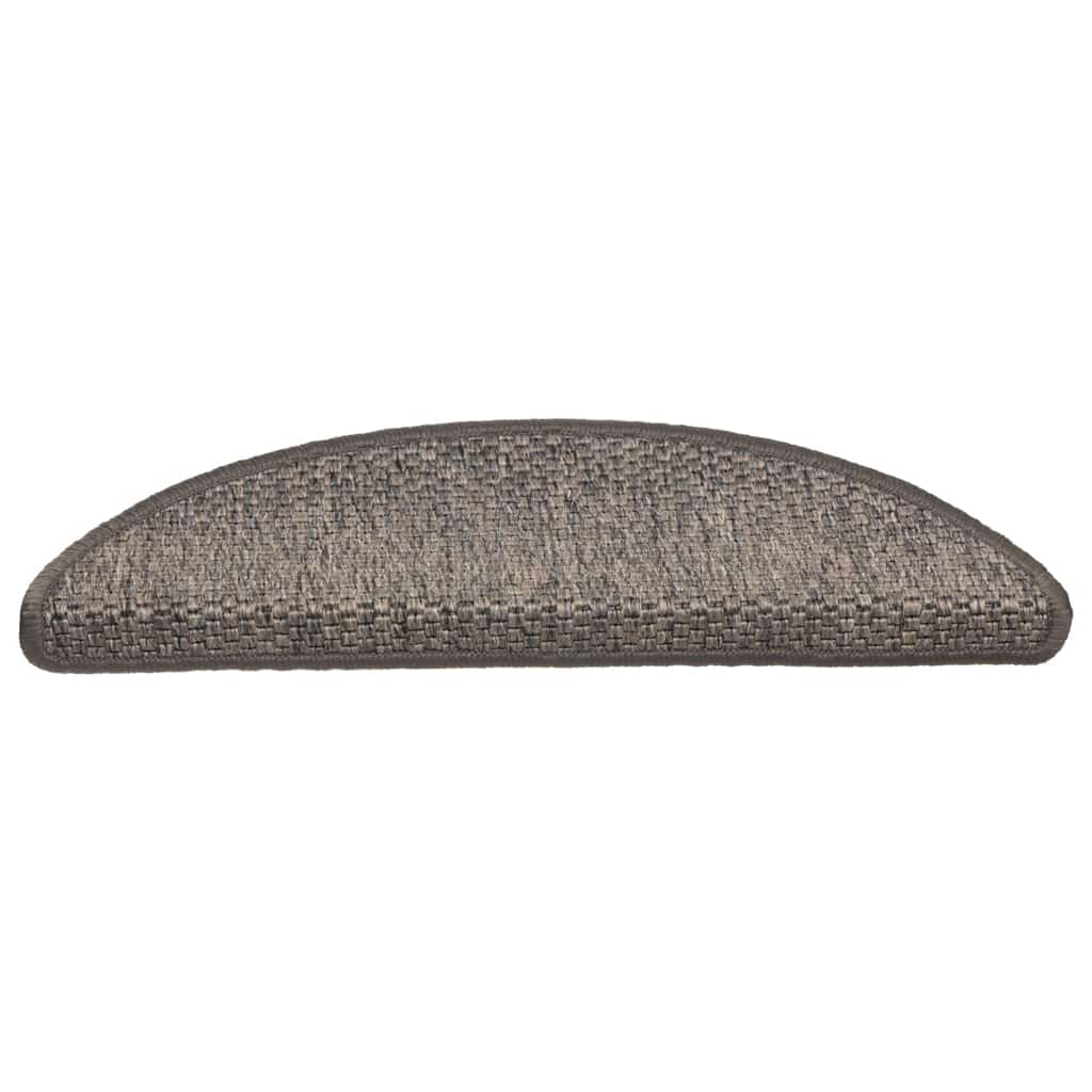 Vidaxl tappetini per scale autoadesiva 15 st sisal look 56x17x3 cm beige marrone