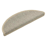 Vidaxl Stair Mats Selvklæbende 15 St. Sisal Look 56x17x3 cm lysegrøn