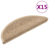 Vidaxl Staps Mants Selbstbesëtzer 15 st Sisal kuckt 56x17xx3 cm Sand-faarweg