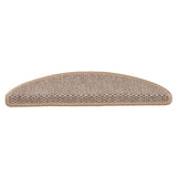 Vidaxl stair mats self-adhesive 15 st sisal look 56x17x3 cm light beige