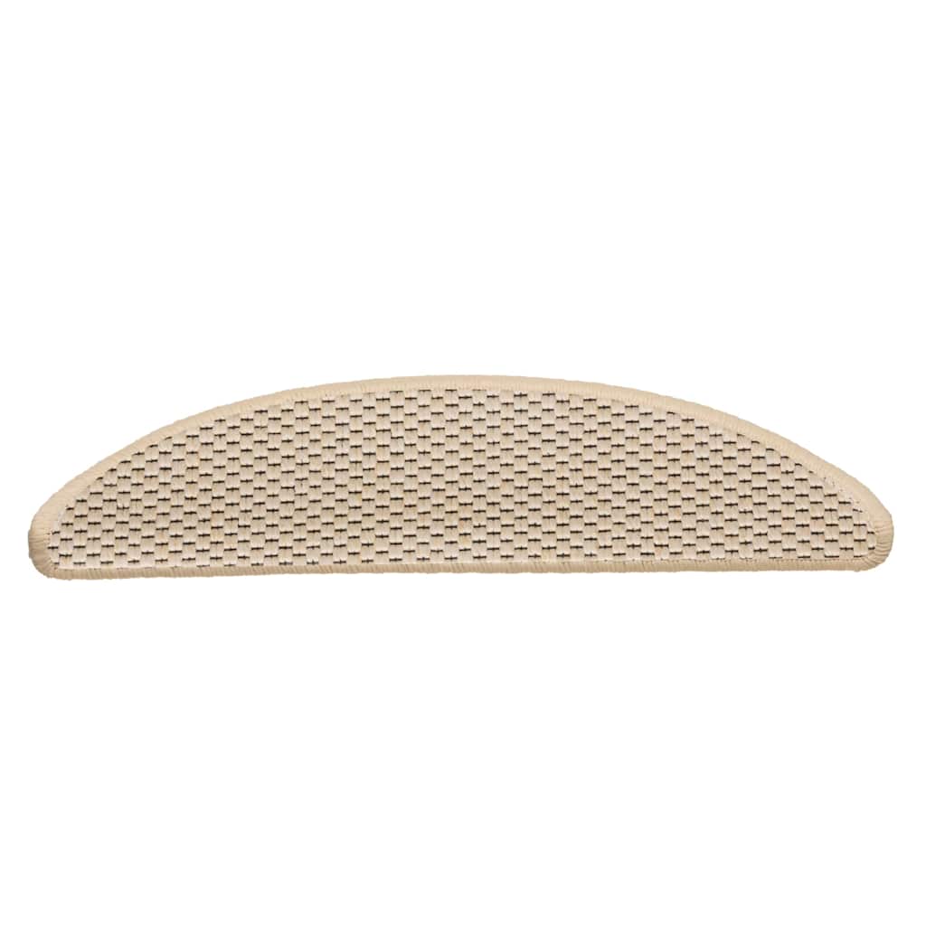 Vidaxl stair mats self-adhesive 15 st sisal look 56x17x3 cm berber