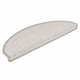 Vidaxl stair mats self-adhesive 15 st sisal look 65x21x4 cm Platina color