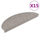 Vidaxl tappetini per autoadesivi 15 St sisal look 65x21x4cm color argento