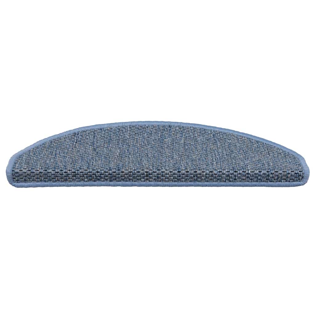 Esteras de escalera de Vidaxl autoadhesivas 15 SISAL SISAL 65X21X4 CM AZUL