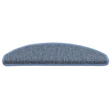 Esteras de escalera de Vidaxl autoadhesivas 15 SISAL SISAL 65X21X4 CM AZUL