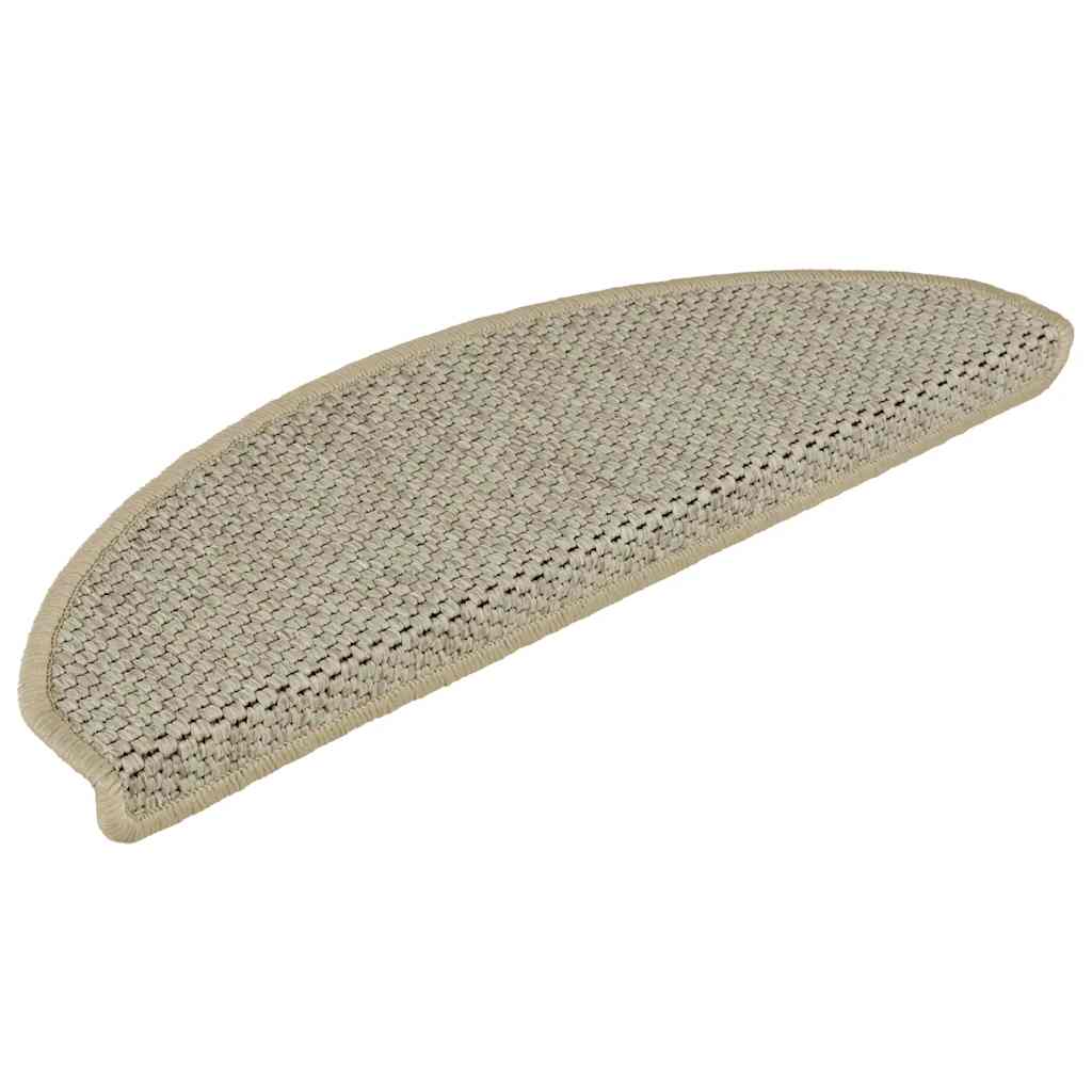 Vidaxl stair mats self-adhesive 15 st sisal look 65x21x4 cm light green