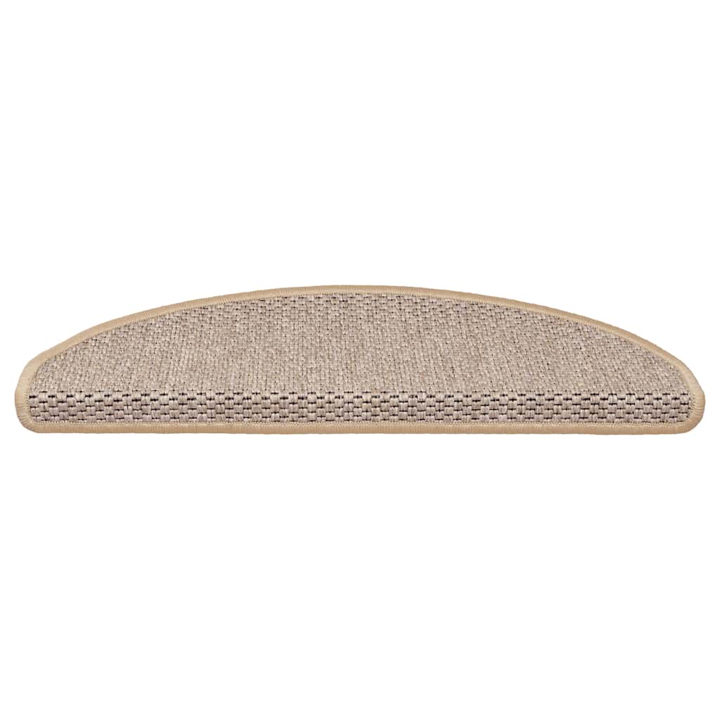 Esteras de escalera de Vidaxl autoadhesivas 15 SISAL SISAL 65X21X4 cm beige ligero