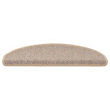 Esteras de escalera de Vidaxl autoadhesivas 15 SISAL SISAL 65X21X4 cm beige ligero