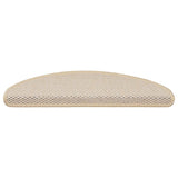 Esteras de escalera de Vidaxl autoadhesivo 15 SISAL SISAL 65x21x4 cm bereber