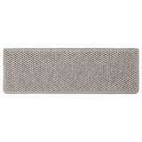 Vidaxl stair mats self-adhesive 15 st sisal look 65x21x4cm silver colored