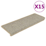 Vidaxl Staircases Auto-adesivo 15 St. Sisal Look 65x21x4 cm verde