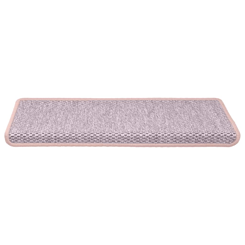 Vidaxl tappetini per autoadesivi 15 St sisal look 65x21x4 cm rosa