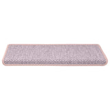 Vidaxl tappetini per autoadesivi 15 St sisal look 65x21x4 cm rosa