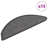 Vidaxl stair mats self -adhesive 15 st 56x17x3 cm beige and gray