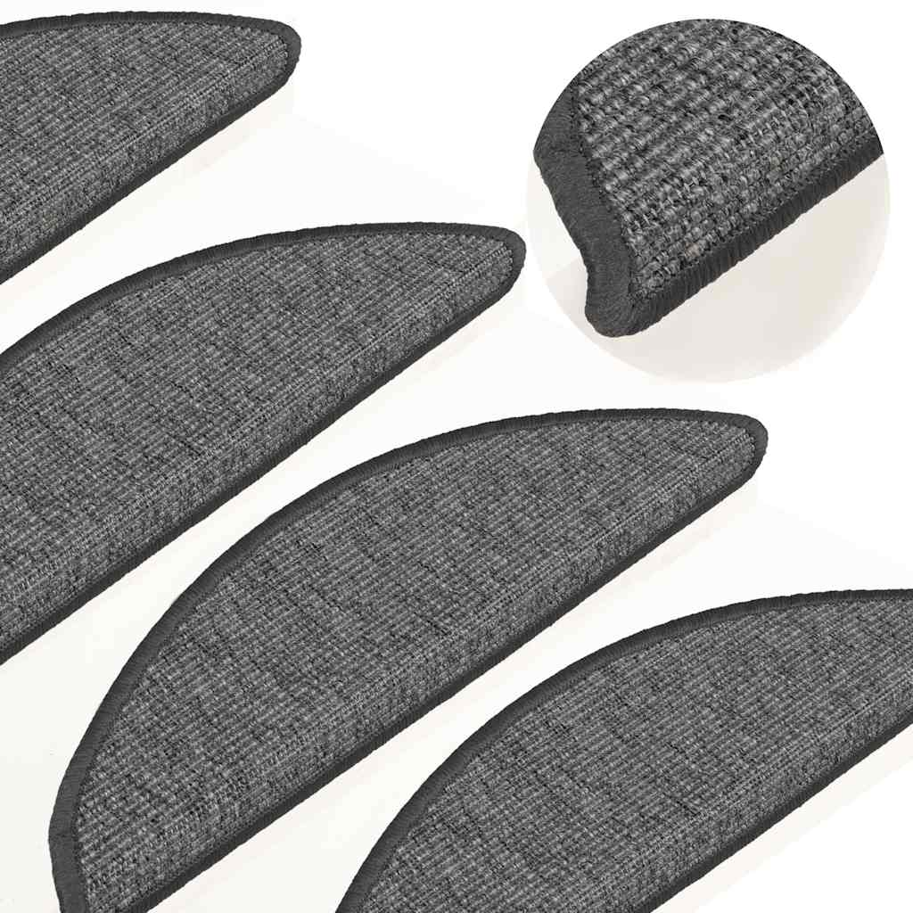 Vidaxl stair mats self -adhesive 15 st 56x17x3 cm beige and gray