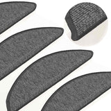 Vidaxl stair mats self -adhesive 15 st 56x17x3 cm beige and gray