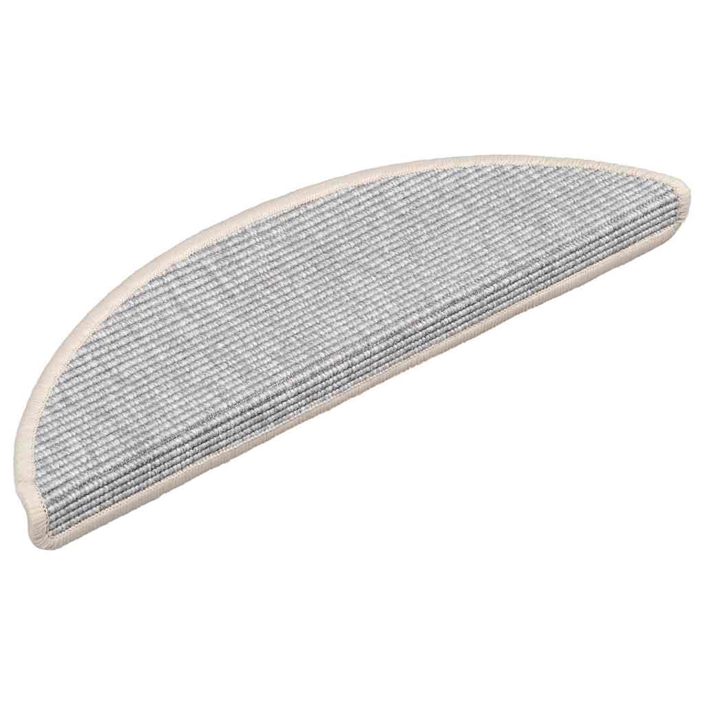 Vidaxl -Treppenmatten 15 ST 56x17x3 cm Silberhemisphäre