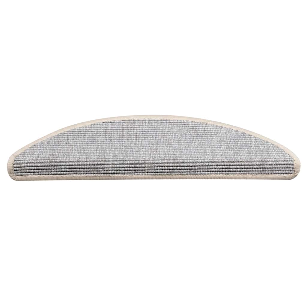 Vidaxl -Treppenmatten 15 ST 56x17x3 cm Silberhemisphäre