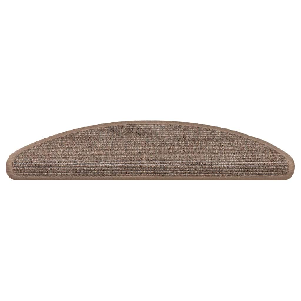 Vidaxl stair mats 15 st 56x17x3 cm light brown hemisphere