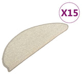 Vidaxl Stairs Mats Self -Adhesive 15 St 65x21x4 CM Silver Colored