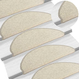 Vidaxl Stairs Mats Self -Adhesive 15 St 65x21x4 CM Silver Colored
