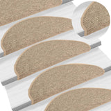 Vidaxl Stair Mats Self -fast 15 st 65x21x4 cm mørk beige