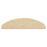 Vidaxl stair mats self-adhesive 15 st sisal look 65x21x4 cm beige