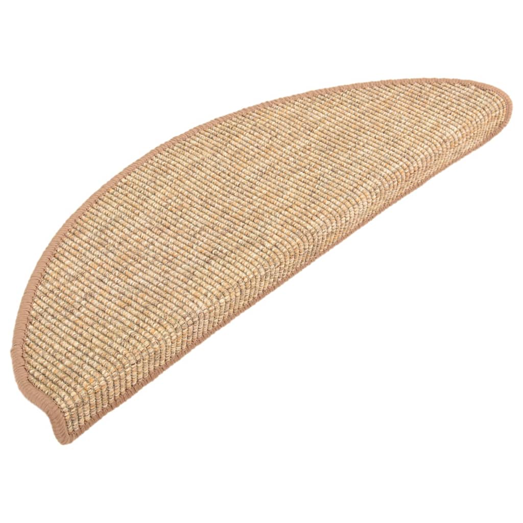 Esteras de escalera de Vidaxl autoadhesivo 15 st 65x21x4 cm marrón claro