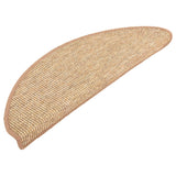 Esteras de escalera de Vidaxl autoadhesivo 15 st 65x21x4 cm marrón claro