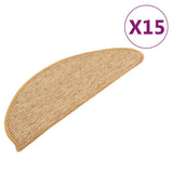 Vidaxl trappematter selvbehandle 15 st 65x21x4 cm oransje