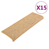 Vidaxl Stair Mats Self Adhesive 15 St 65x21x4 cm oranžna