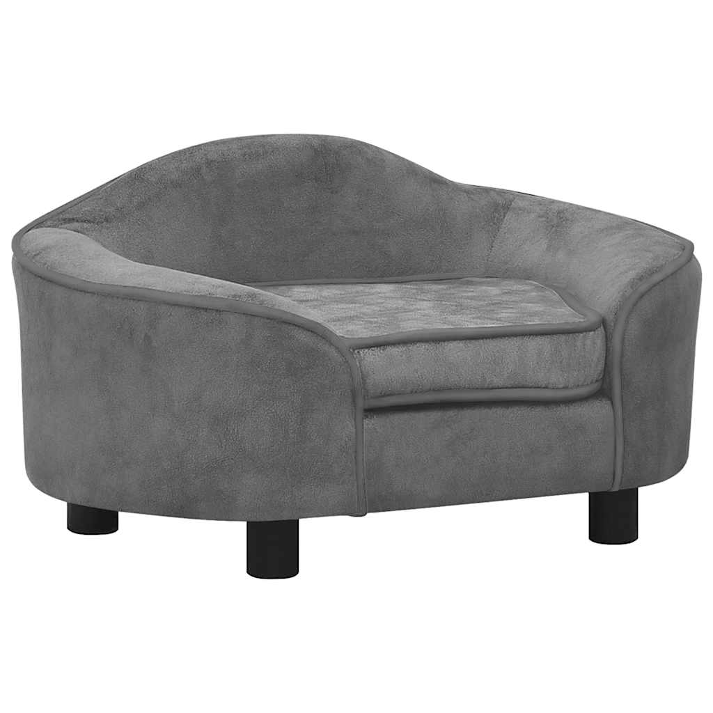 VidaXL dog bank 67x47x36 cm plush gray