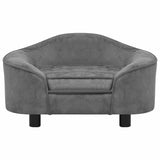 VidaXL dog bank 67x47x36 cm plush gray