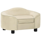 VidaXL Dog Bank 67x47x36 cm Plush cream -colored