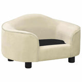VidaXL Dog Bank 67x47x36 cm Plush cream -colored