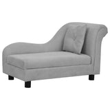 VidaXL Dog Bank With Cushion 83x44x44 Cm Plush Gray