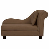Vidaxl Dog Bank con cuscino 83x44x44 cm marrone peluche