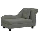 VidaXL Dog Bank With Cushion 83x44x44 Cm Plush Dark Gray