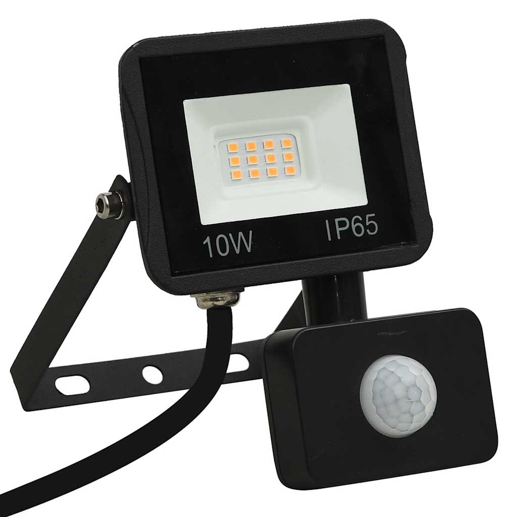 Vidaxl -Scheinwerfer mit Sensor -LED 10 W warmes Weiß