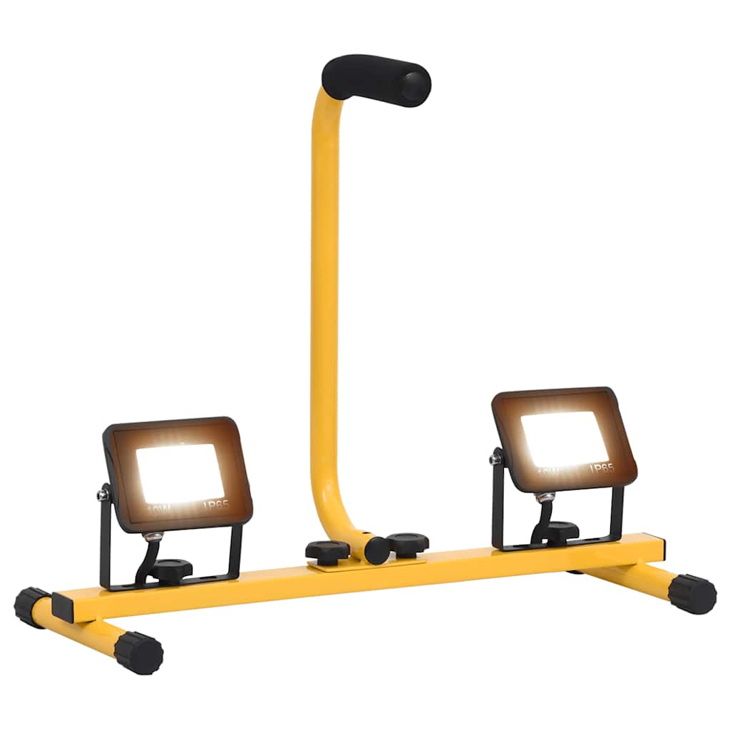 Vidaxl spotlight with handle LED 2x10 W warm white