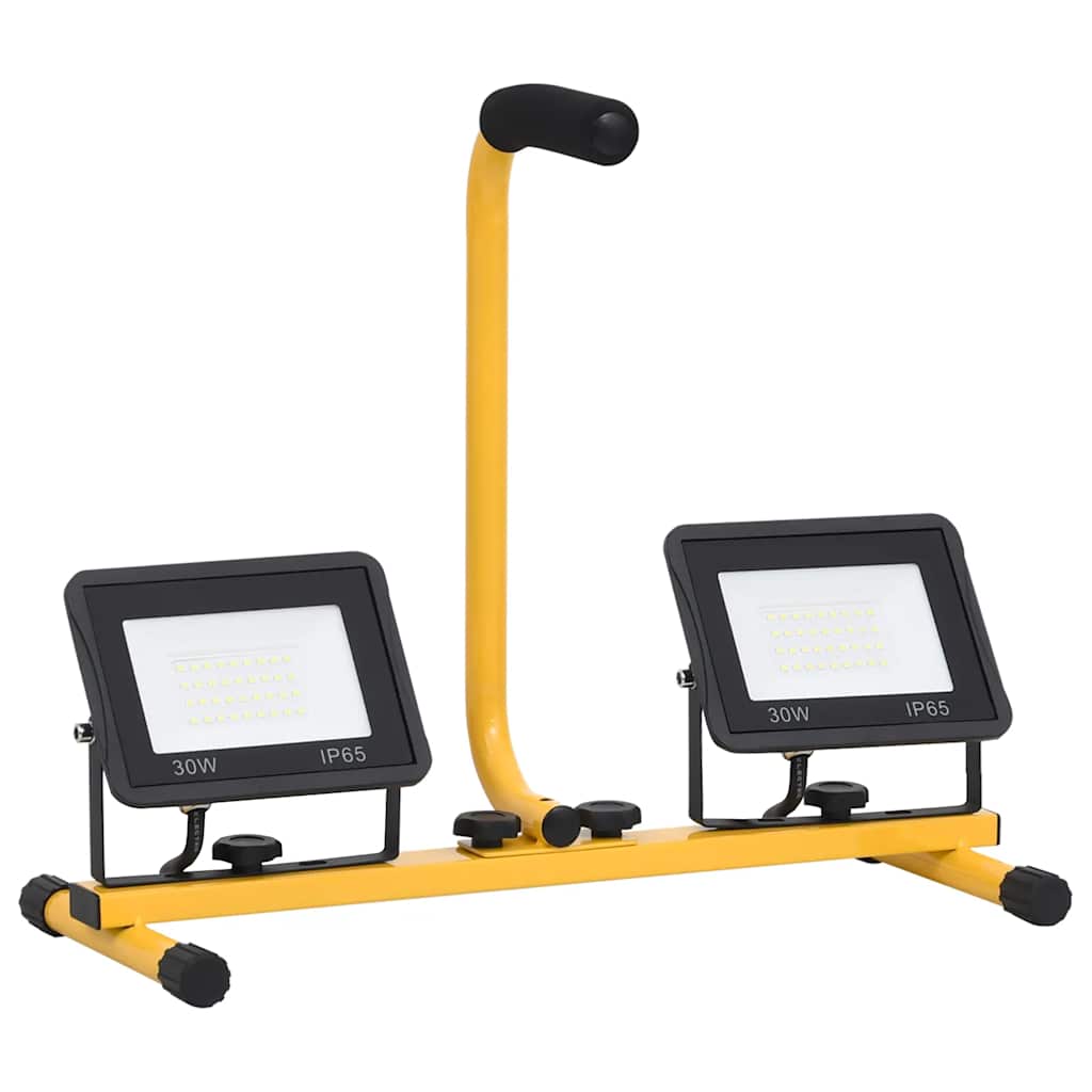 Vidaxl Spotlight z ročajem LED 2x30 W toplo belo