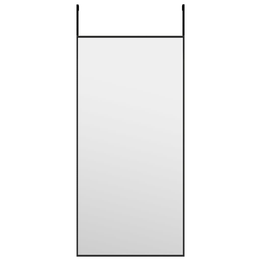 Specchio della porta Vidaxl 30x60 cm di vetro e nero in alluminio