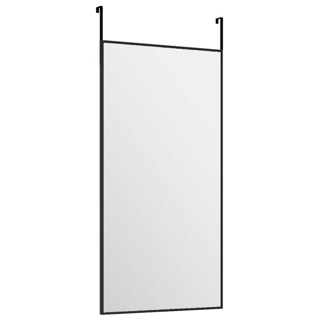 Specchio della porta Vidaxl 30x60 cm di vetro e nero in alluminio