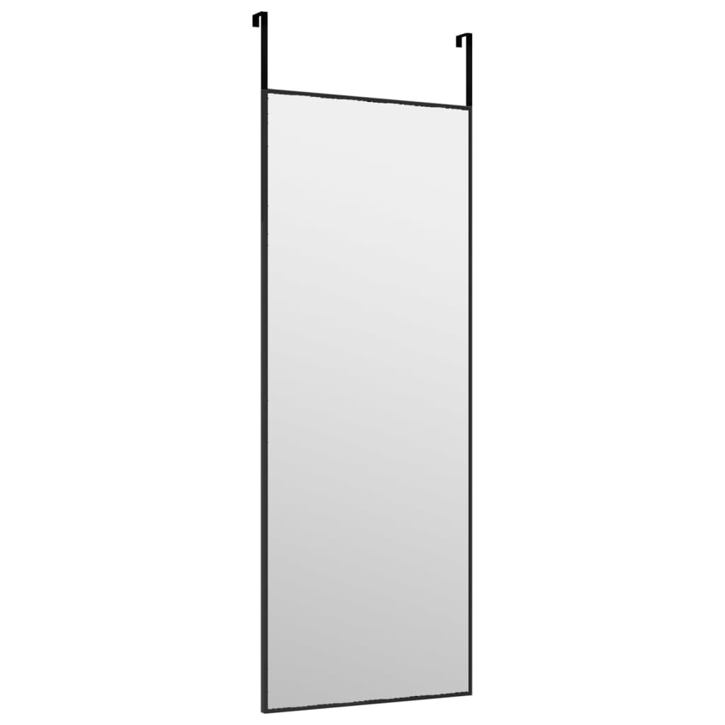 VidaXL Door mirror 30x80 cm glass and aluminum black