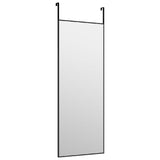 VidaXL Door mirror 30x80 cm glass and aluminum black